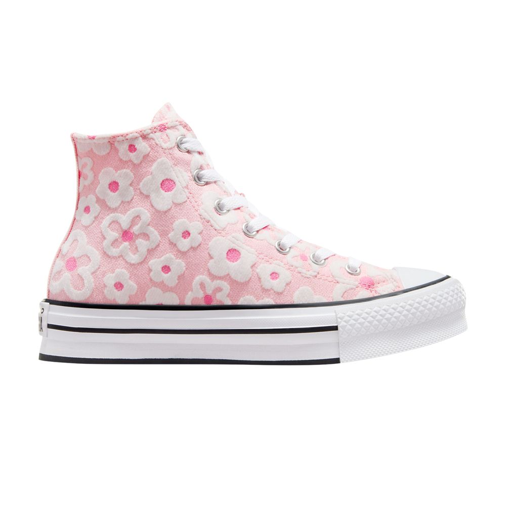 Pre-owned Converse Chuck Taylor All Star Lift Platform High Gs 'floral Embroidery - Donut Glaze' | Pink | Kid'