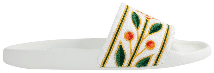 Casablanca Embroidered Terry Slide Laurel
