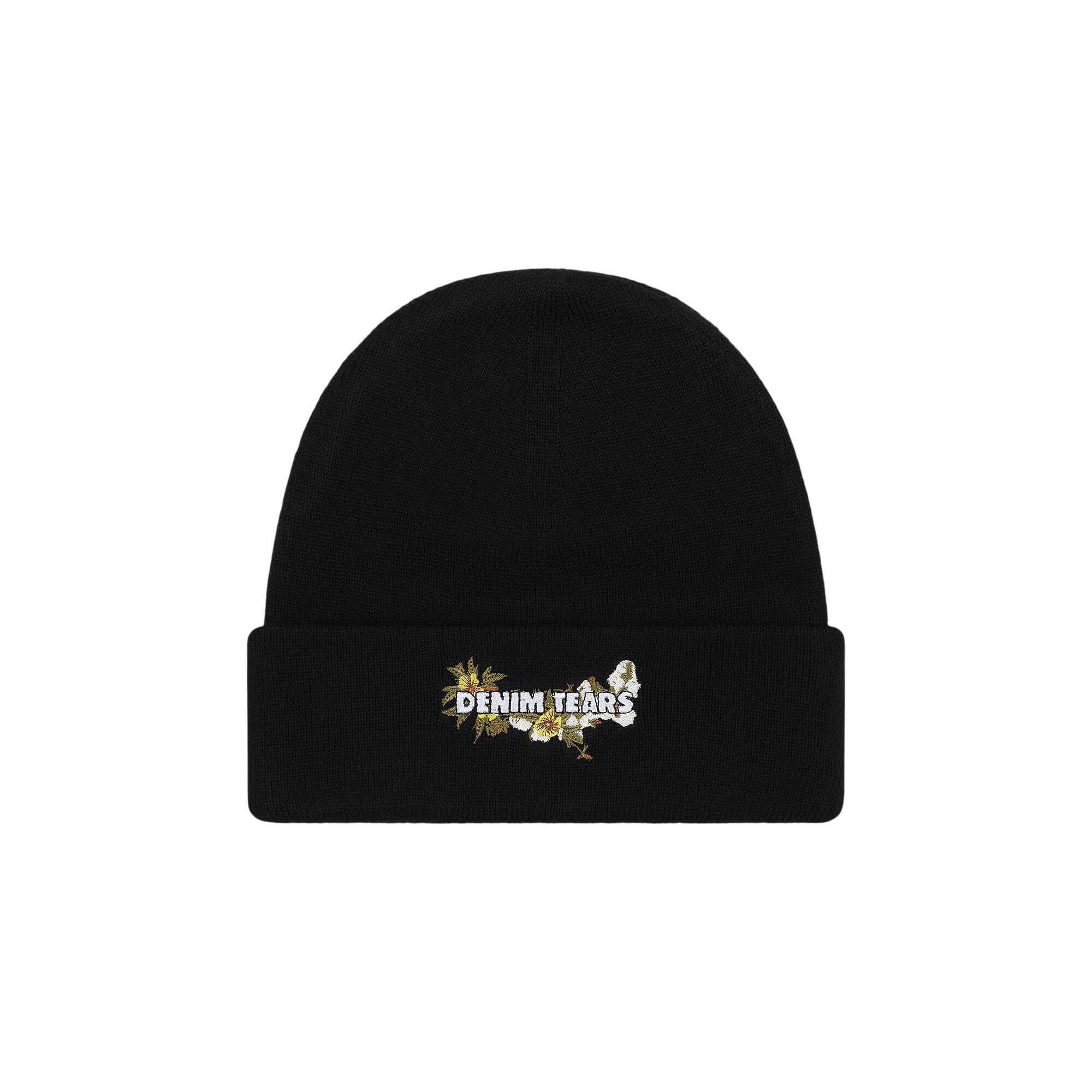 Pre-owned Denim Tears Floral Beanie 'black' | Men's Size Onesize