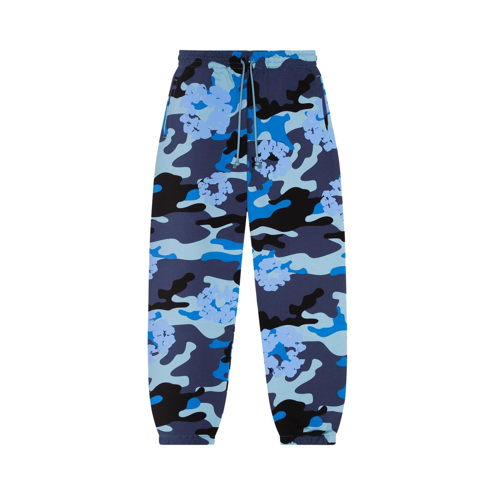 Pre-owned Denim Tears Wreath Sweatpant 'blue Camo' | Multi-color | Men's Size L