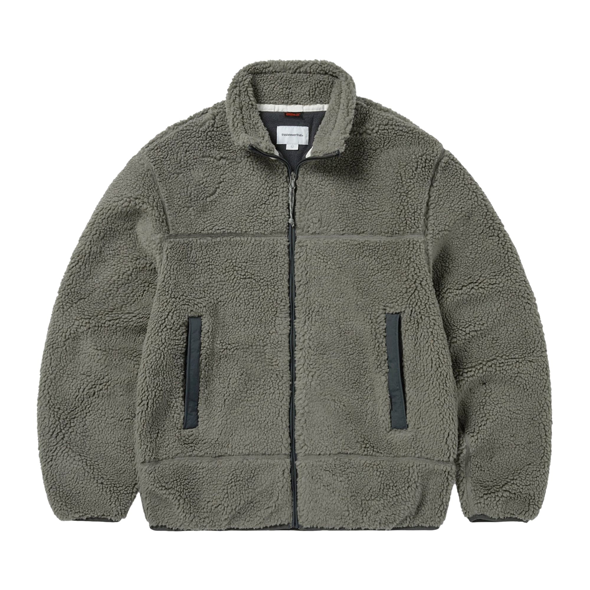 Pre-owned Thisisneverthat Sherpa Fleece Jacket 'grey' | Men's Size L