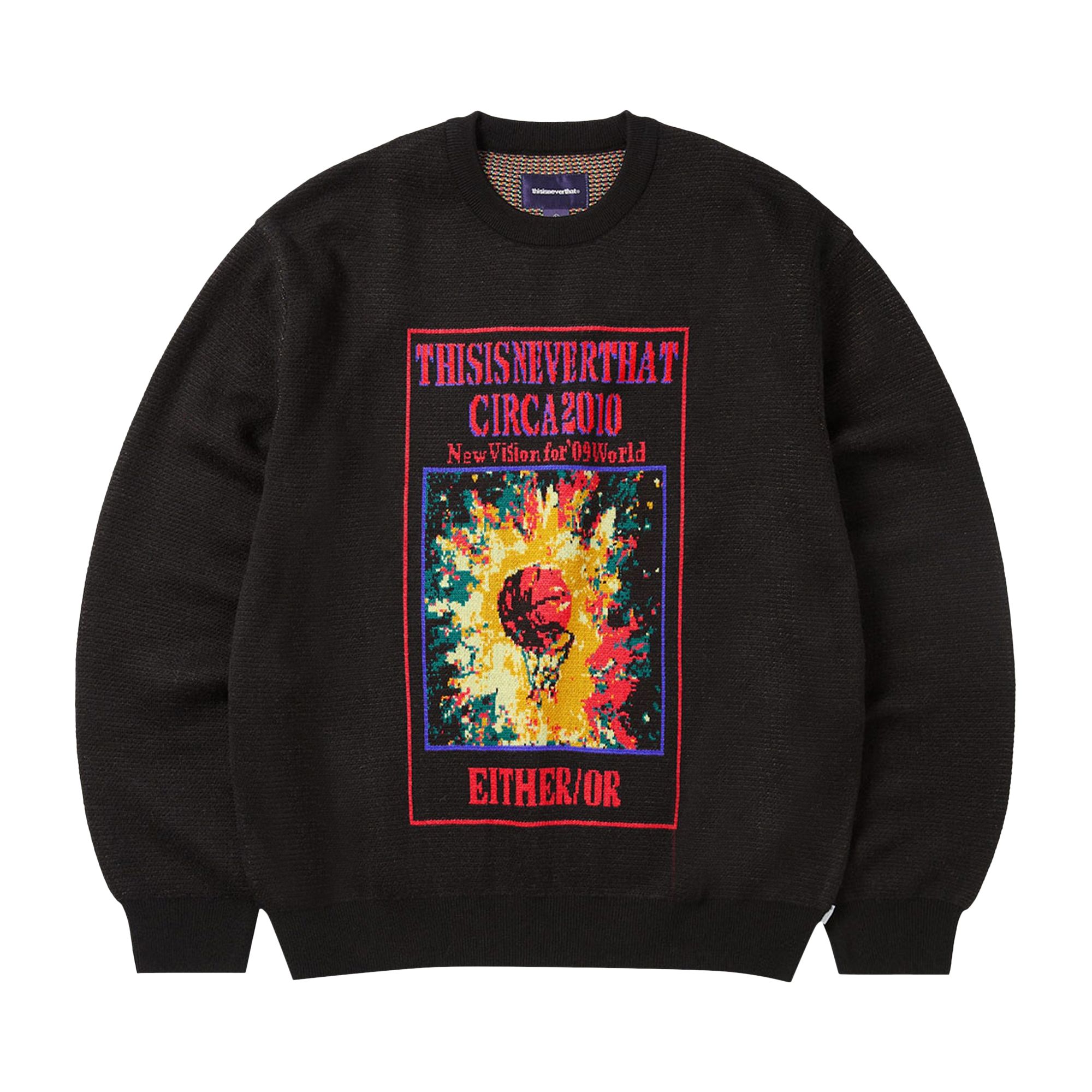Pre-owned Thisisneverthat Basketball Hoop Knit Sweater 'black' | Men's Size M