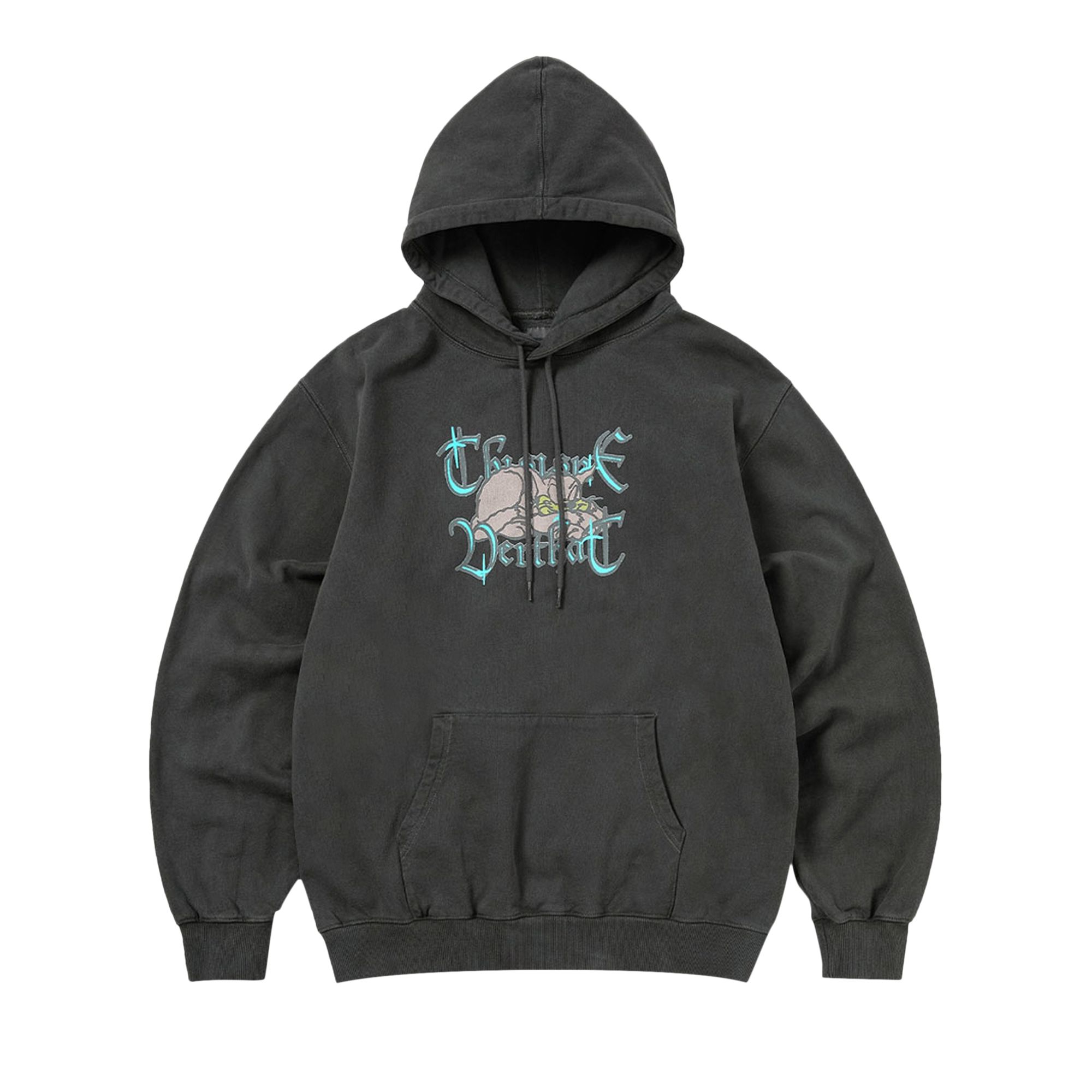 Pre-owned Thisisneverthat Sleepy Cat Hoodie 'charcoal' | Grey | Men's Size S