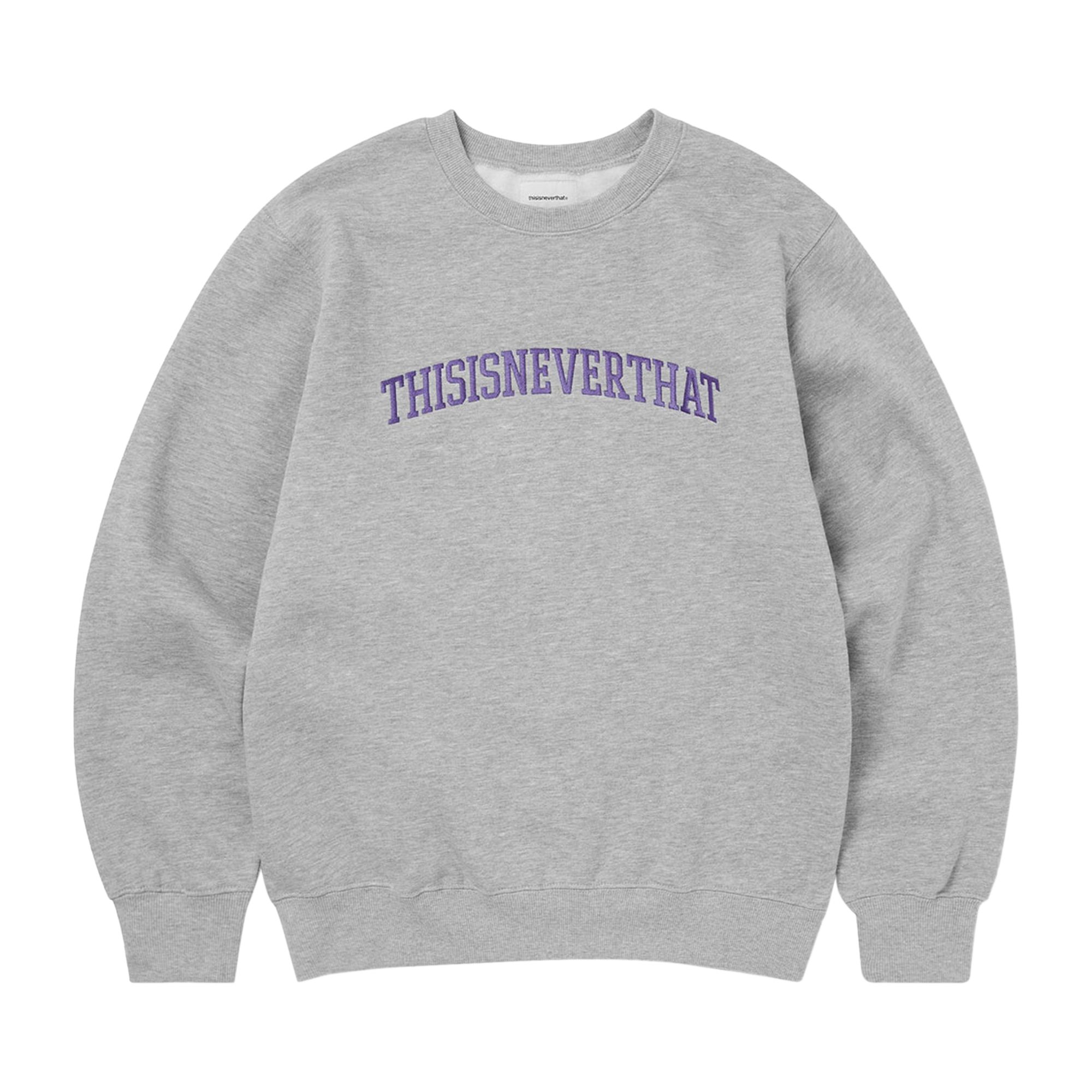 Pre-owned Thisisneverthat Arch-logo Crewneck 'heather Grey' | Men's Size Xl