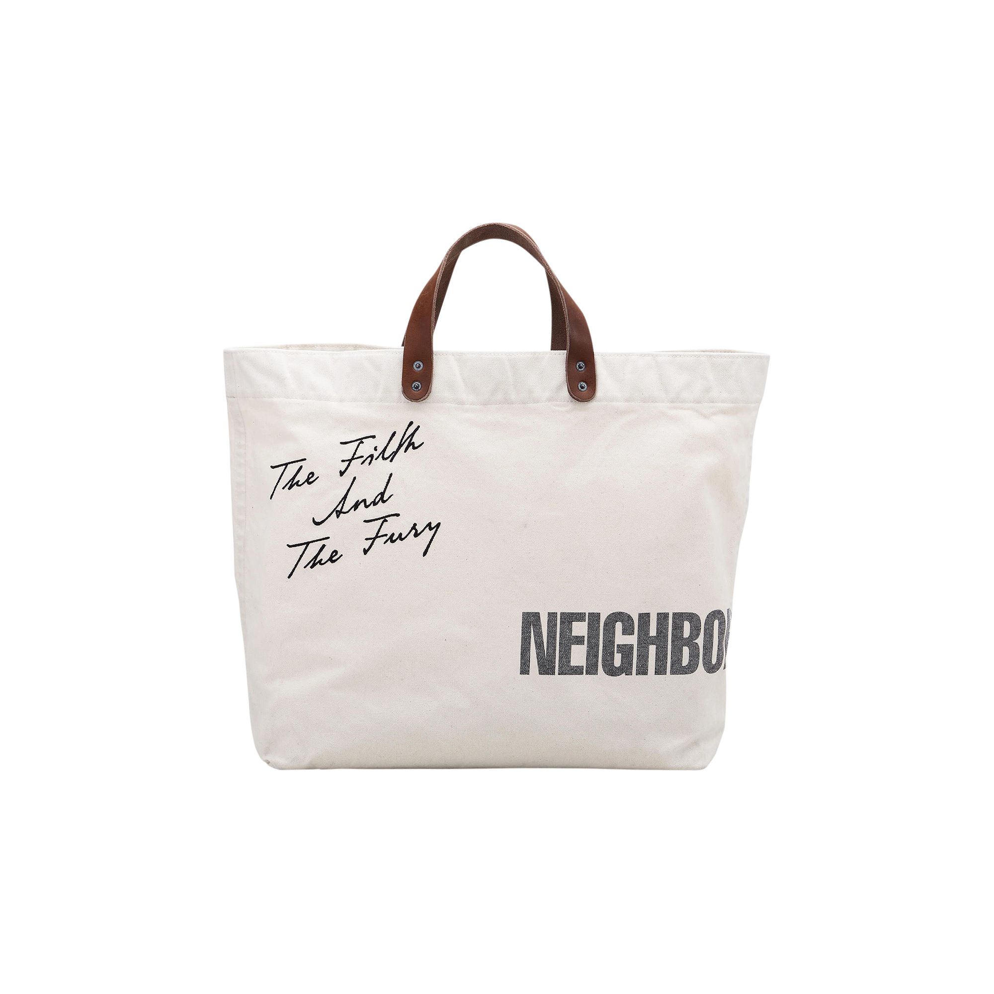 Pre-owned Neighborhood Washed Canvas Tote Bag 'natural' | White | Men's Size Onesize