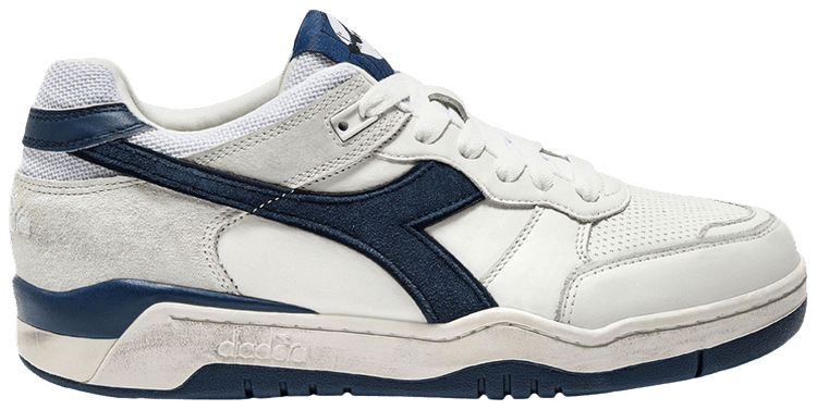 Diadora B560 Used White Majolica Blue