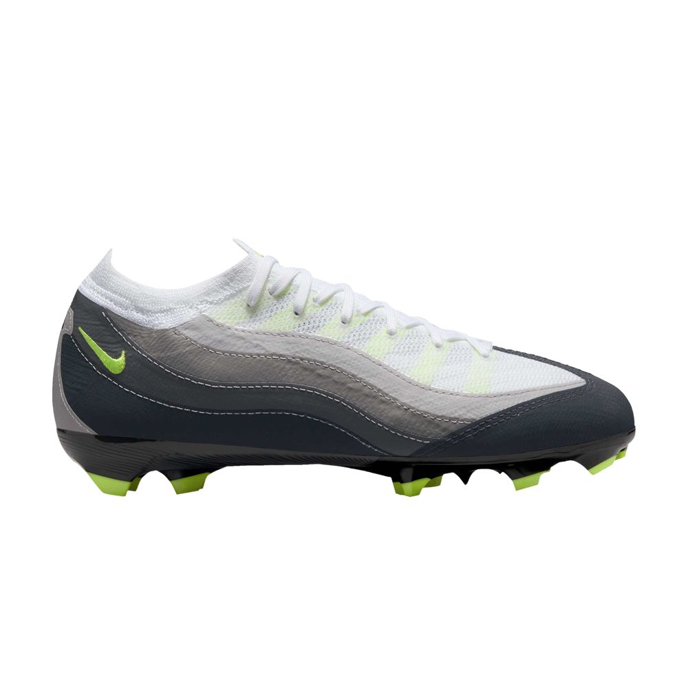 Pre-owned Nike Zoom Mercurial Vapor 16 Pro Fg Gs 'air Max 95 Neon' | Grey | Kid's Size 5.5