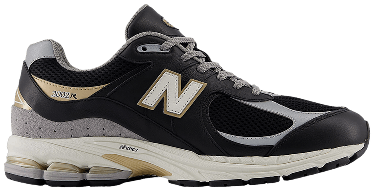 New Balance 2002R Black Sea Salt Gold Metallic
