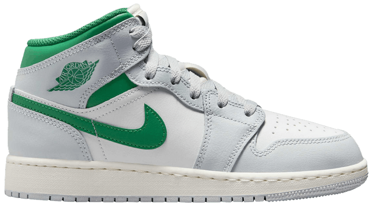 Air Jordan 1 Mid GS Summit White Pine Green