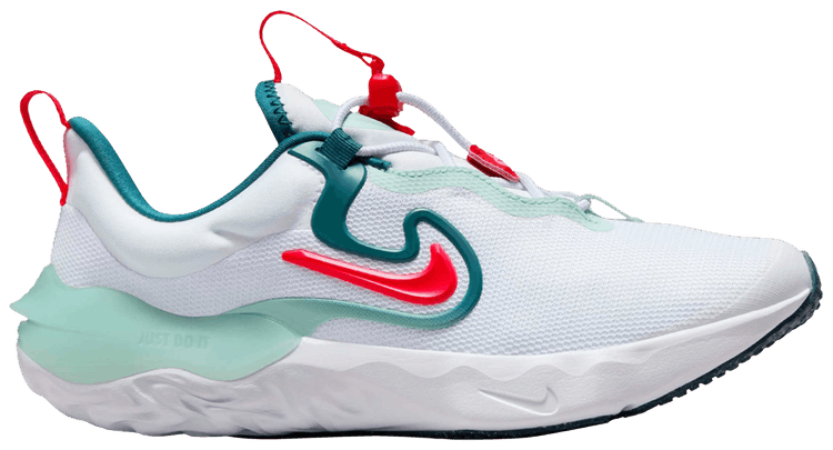 Nike Run Flow GS White Siren Red Jade Ice