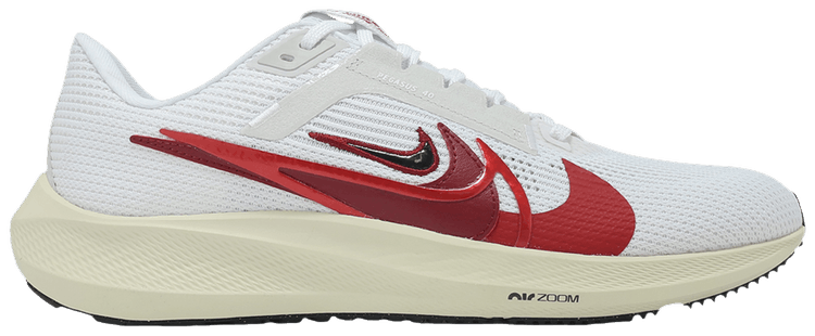 Nike Air Zoom Pegasus 40 Premium Quadruple Swoosh   White Red
