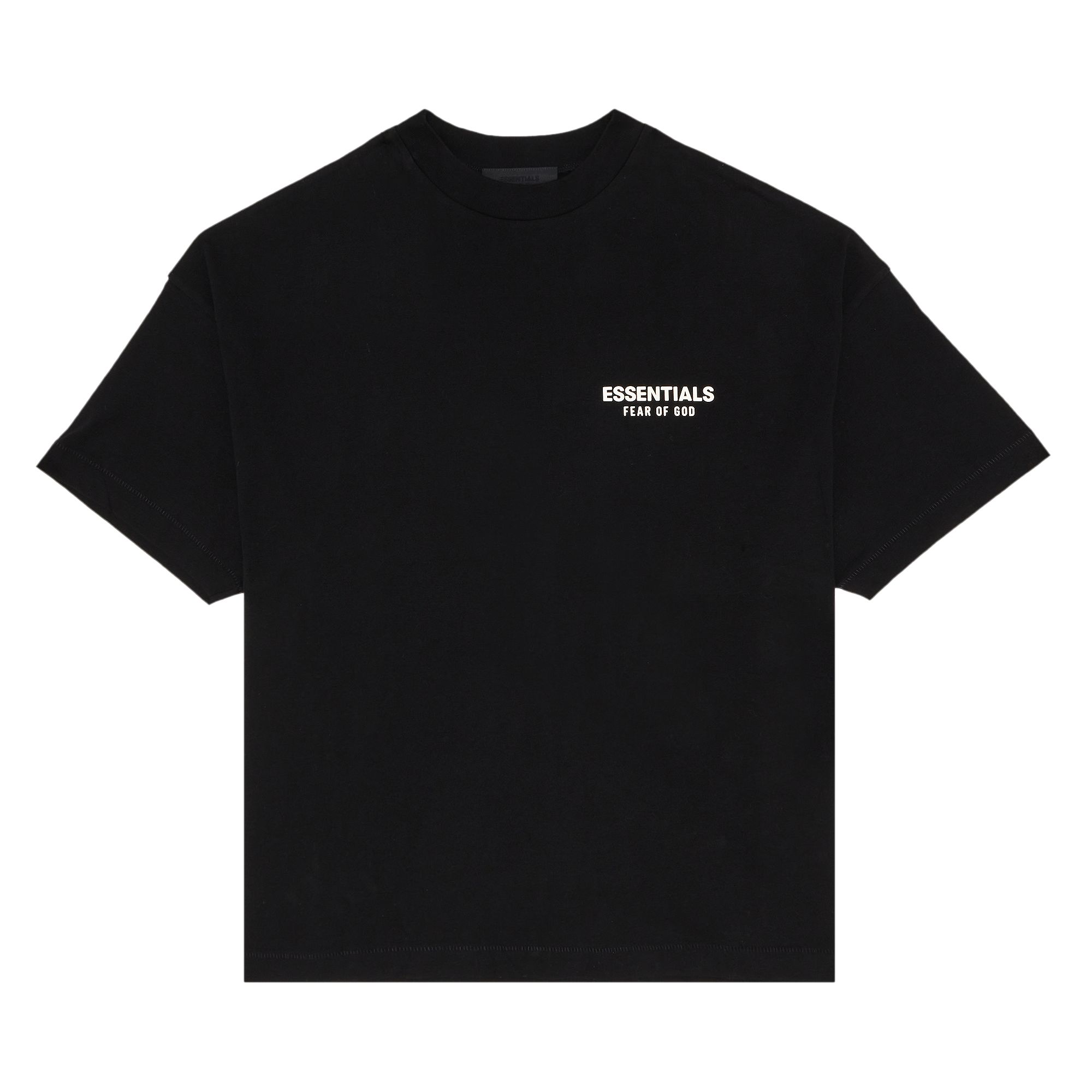 Pre-owned Essentials Fear Of God Jersey Crewneck Tee 'black'