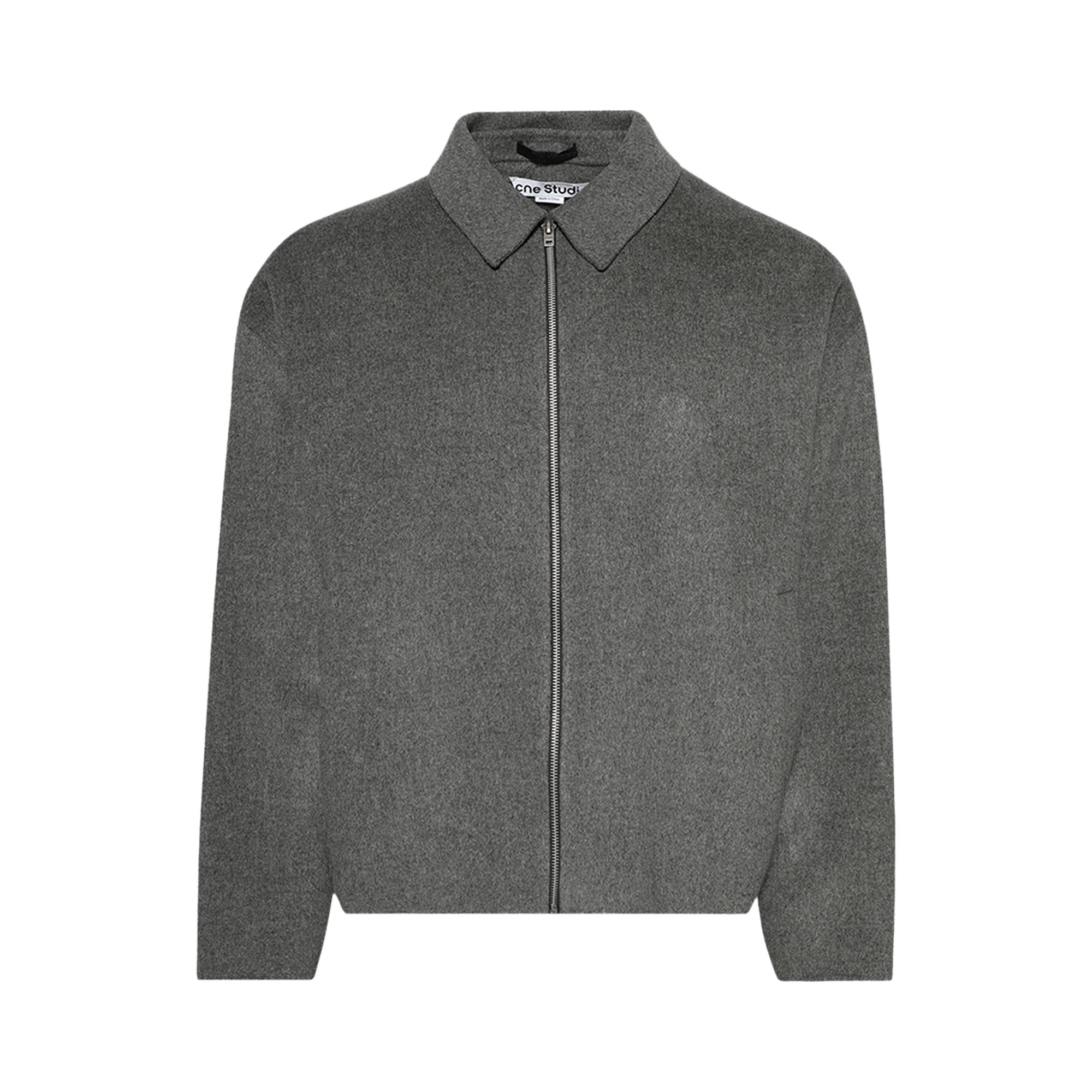 Pre-owned Acne Studios Wool Zipper Jacket 'grey Melange' | Men's Size 52