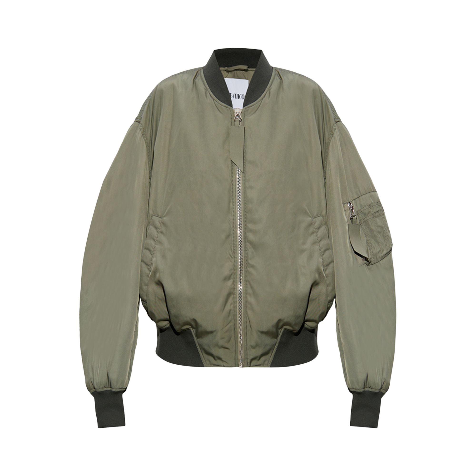 Pre-owned Attico The  Nylon Bomber Jacket 'military Green' | Women's Size 38
