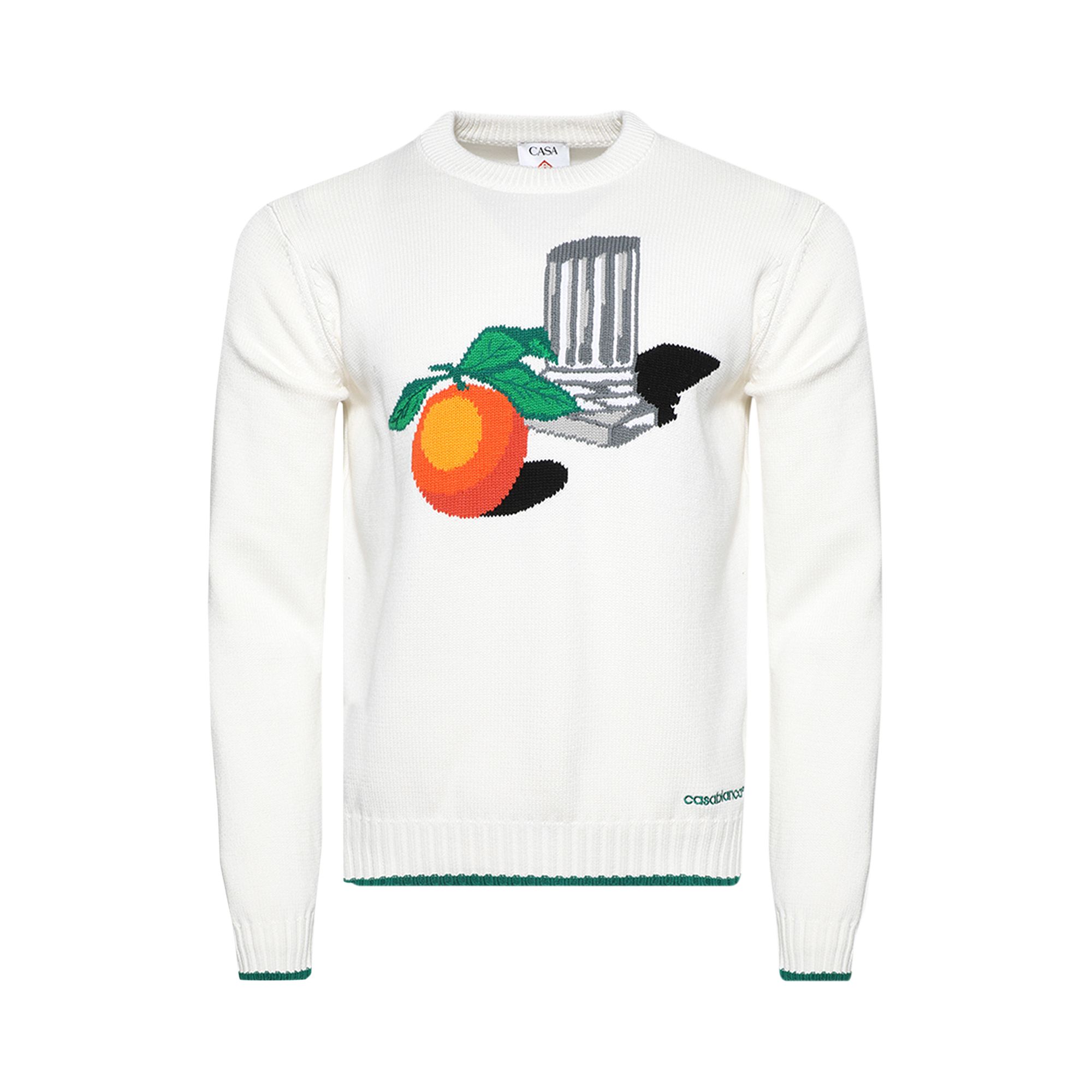 Pre-owned Casablanca Intarsia Sweater 'white' | Men's Size Xxl