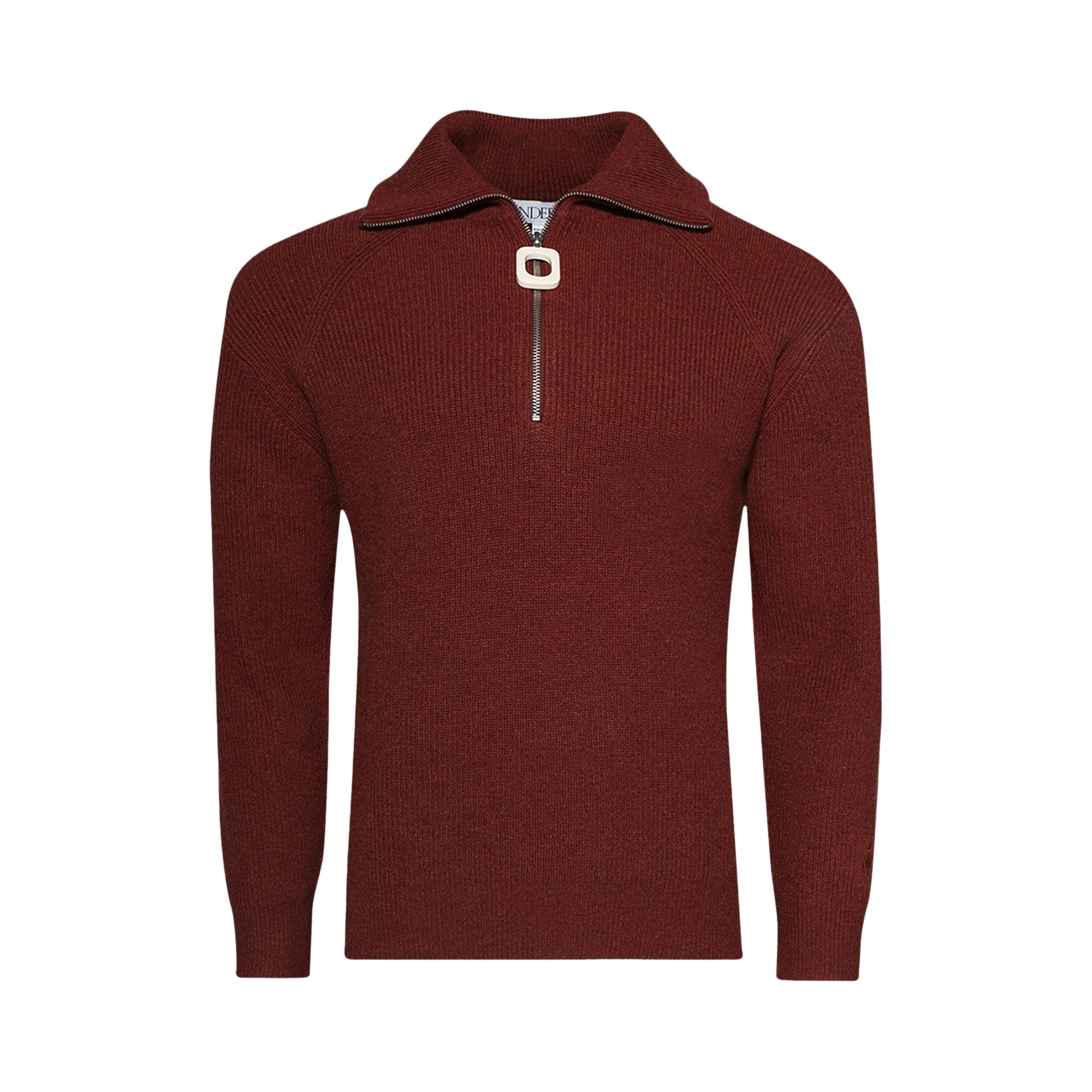 Pre-owned Jw Anderson Half Zip Jumper 'rust' | Red | Men's Size Xxl