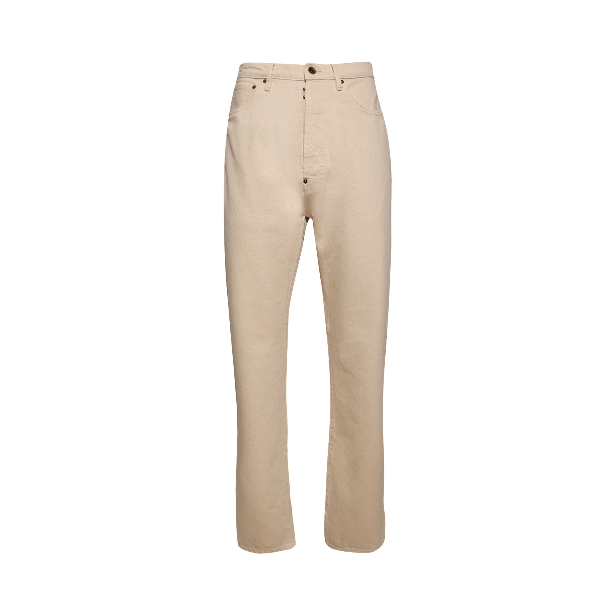 Pre-owned Maison Margiela Buckle Jeans 'ecru Melange' | White | Men's Size 29