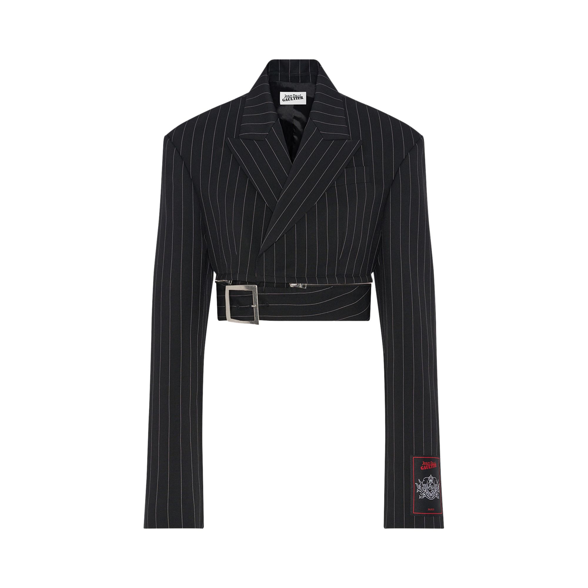 Pre-owned Jean Paul Gaultier Short Suit Jacket 'black/white' | Women's Size 42