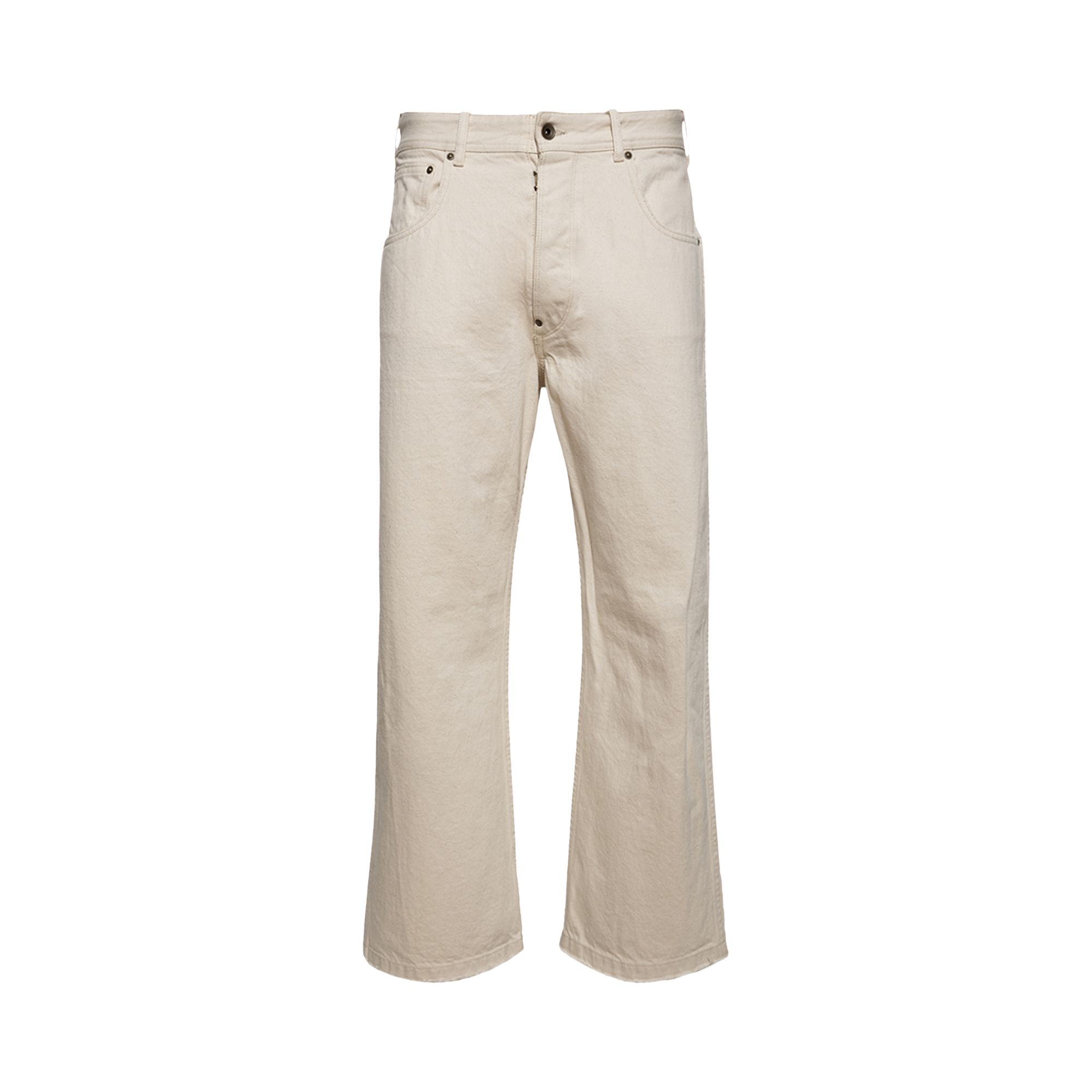 Pre-owned Maison Margiela Pants 5 Pockets 'ecru Melange' | White | Men's Size 36
