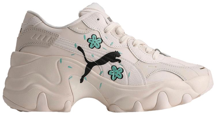 Puma Wmns Pulsar Wedge Cat Logo   Whisper White Aruba Blue