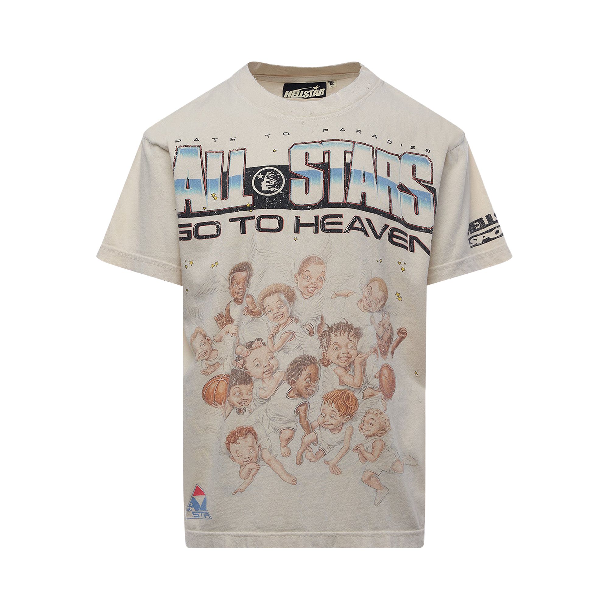 Pre-owned Hellstar All Stars T-shirt 'white' | Cream | Men's Size S