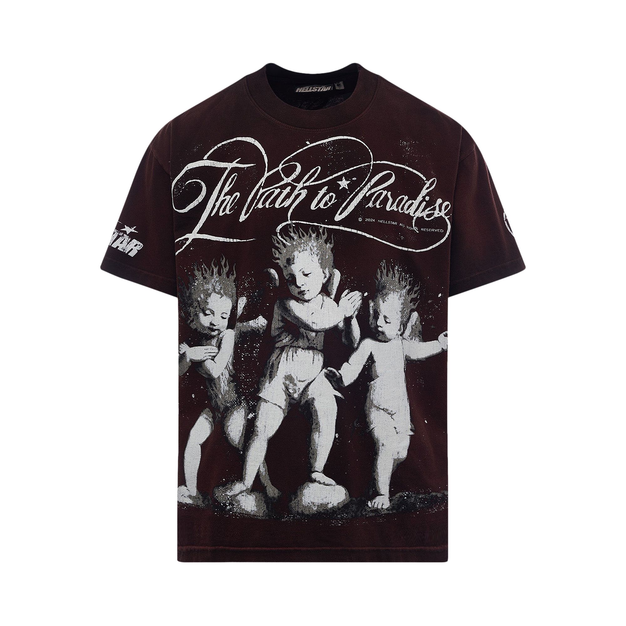 Pre-owned Hellstar Cherubs T-shirt 'brown' | Men's Size M