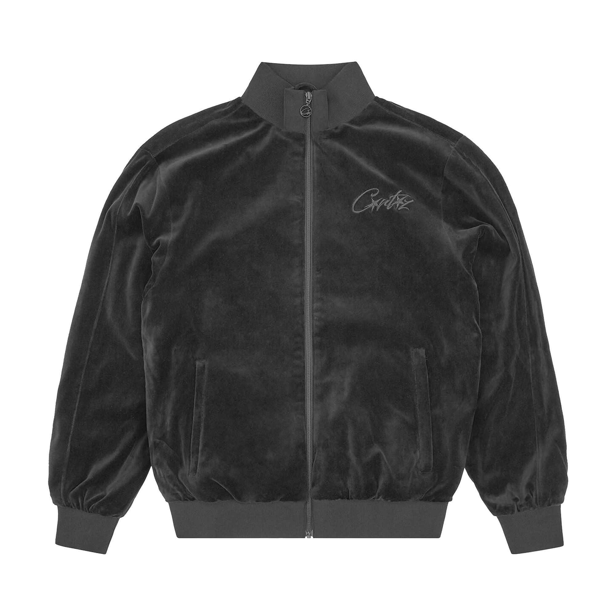 Pre-owned Corteiz Vvs Velour Jacket 'triple Black' | Men's Size M