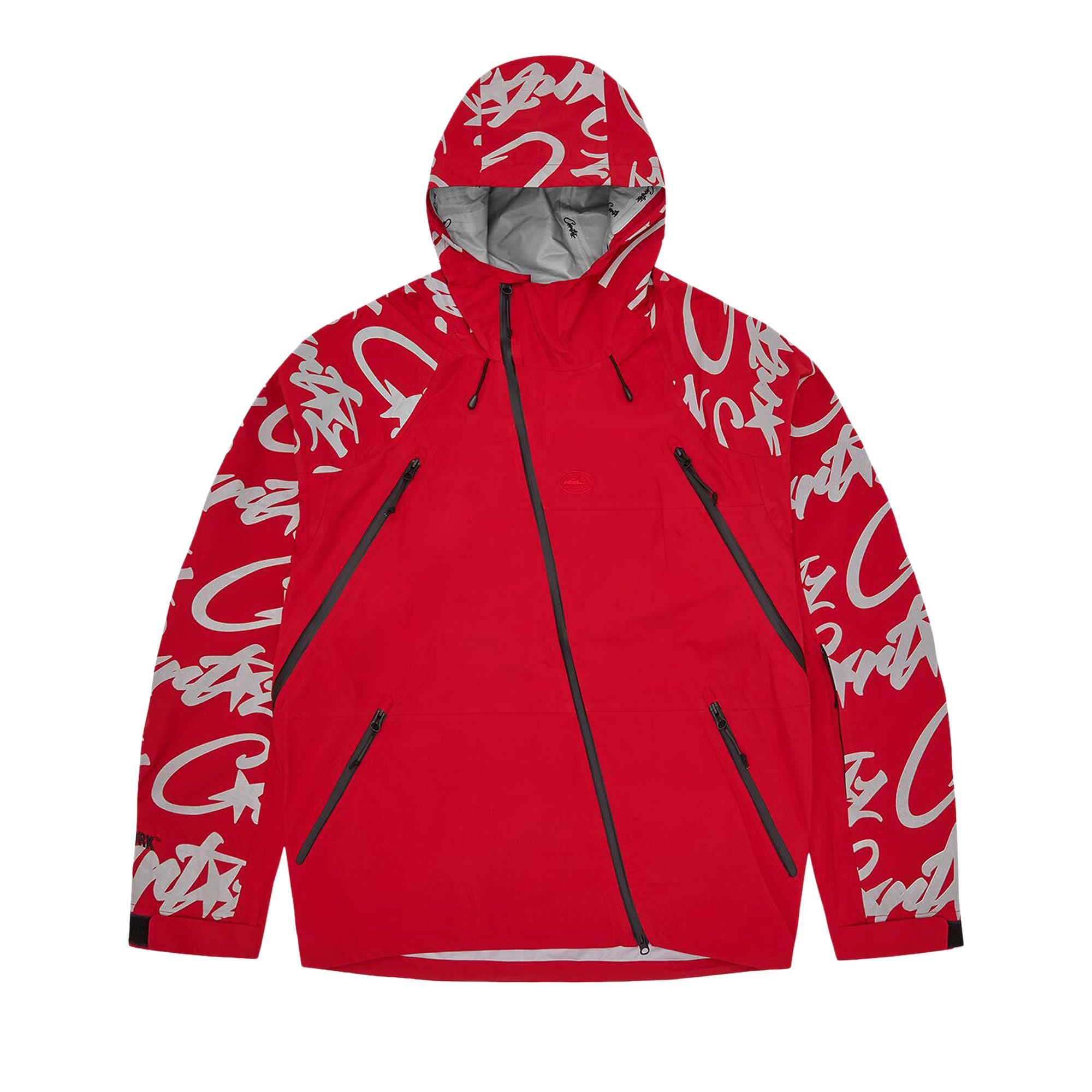 Pre-owned Corteiz Elitework Waterproof Shell Jacket V2 'red' | Men's Size M