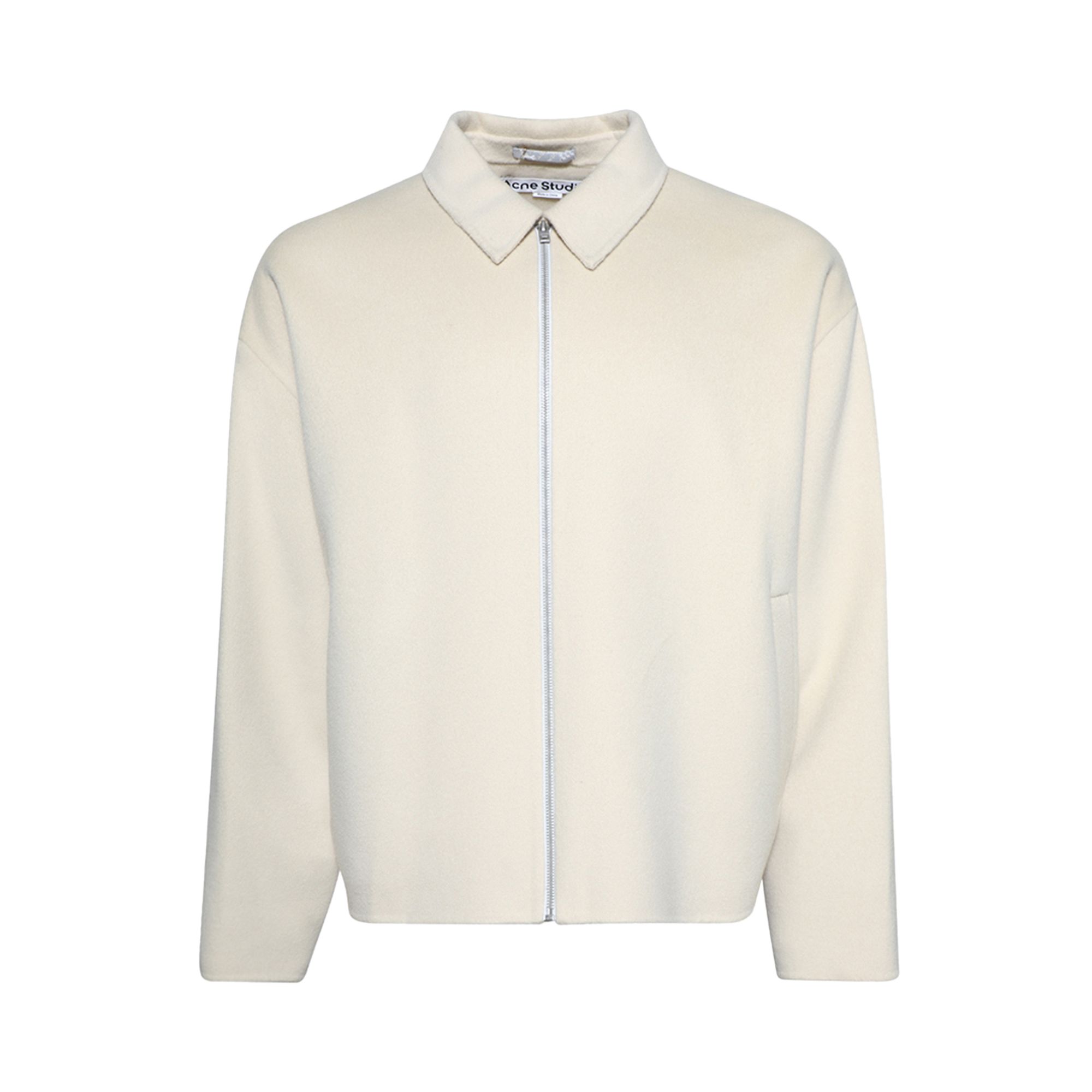 Pre-owned Acne Studios Wool Zipper Jacket 'oat Beige' | Tan | Men's Size 50