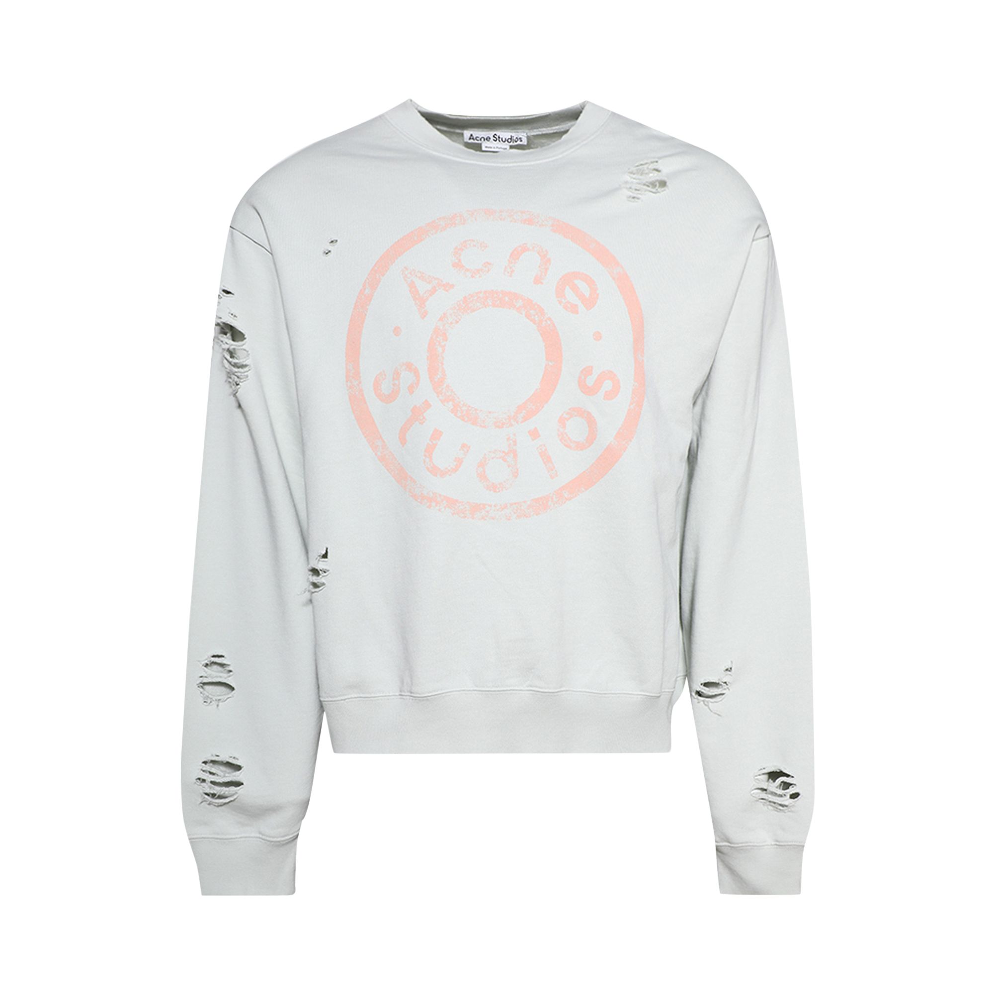 Pre-owned Acne Studios Logo Printed Sweater 'ice Blue' | Men's Size S