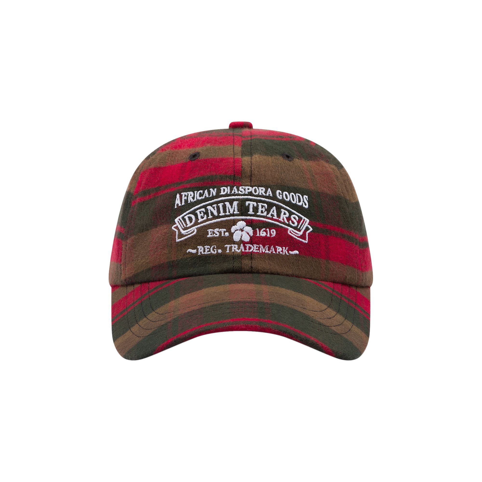 Pre-owned Denim Tears Tartan Adg Cap 'red Plaid' | Men's Size Onesize