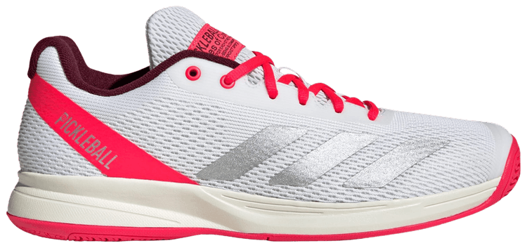 Adidas Pickleball White Silver Metallic Red