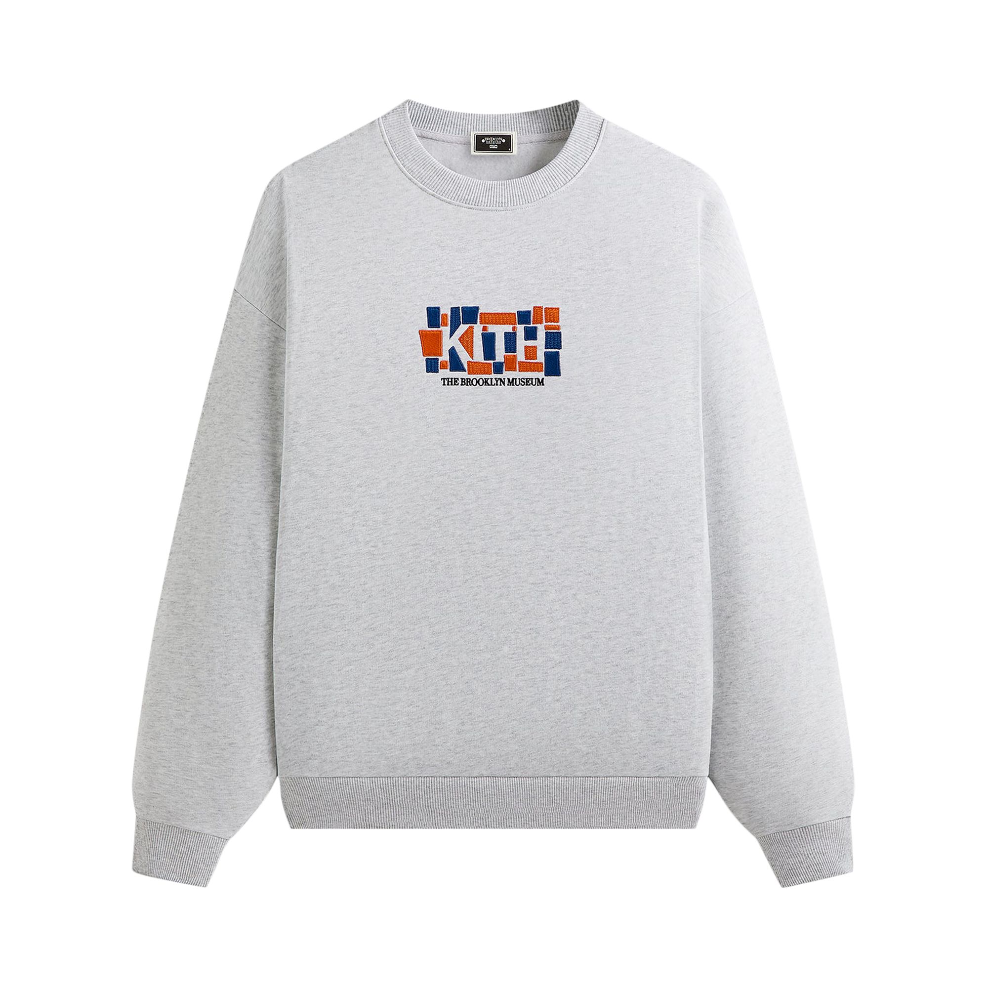 Pre-owned Kith For The Brooklyn Museum Exhibit Nelson Crewneck 'light Heather Grey' | Men's Size L