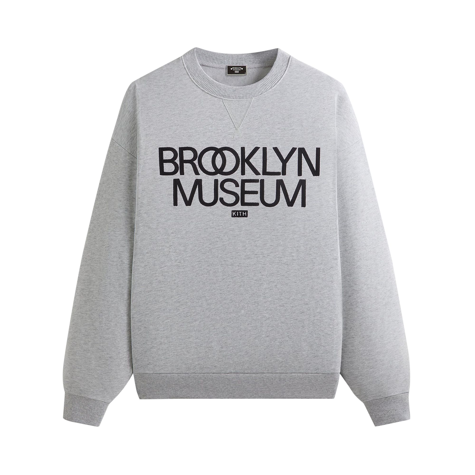 Pre-owned Kith For The Brooklyn Museum Nelson Crewneck 'light Heather Grey' | Men's Size L In Gray