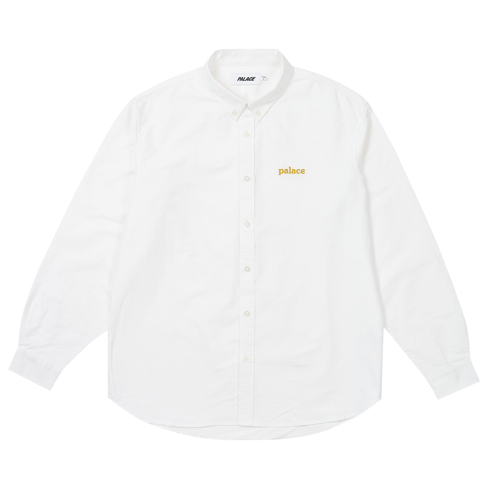 Pre-owned Palace Seersucker Oxford Shirt 'white' | Men's Size M