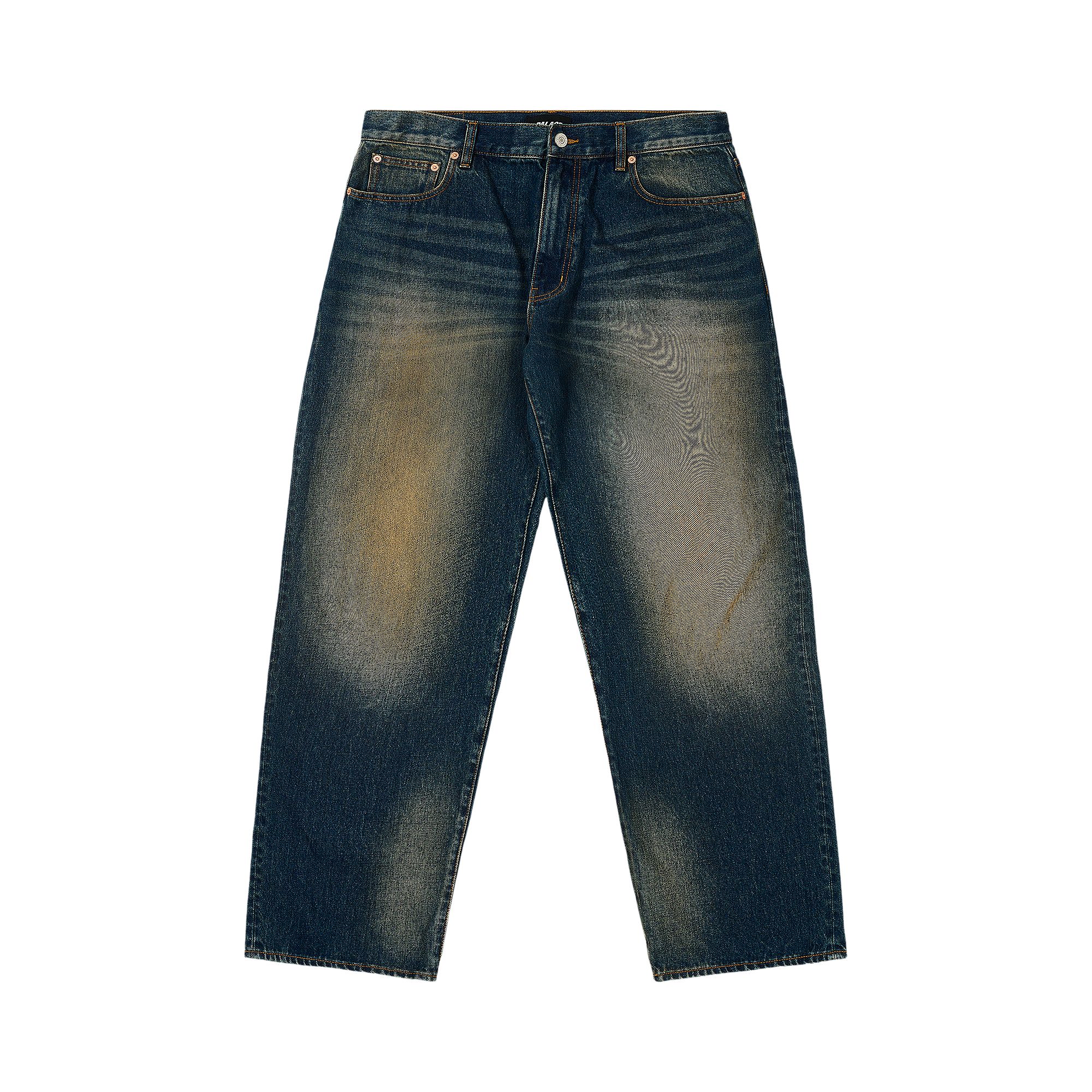 Pre-owned Palace P90 Baggy Jean 'sand Wash Inidgo' | Blue | Men's Size 30