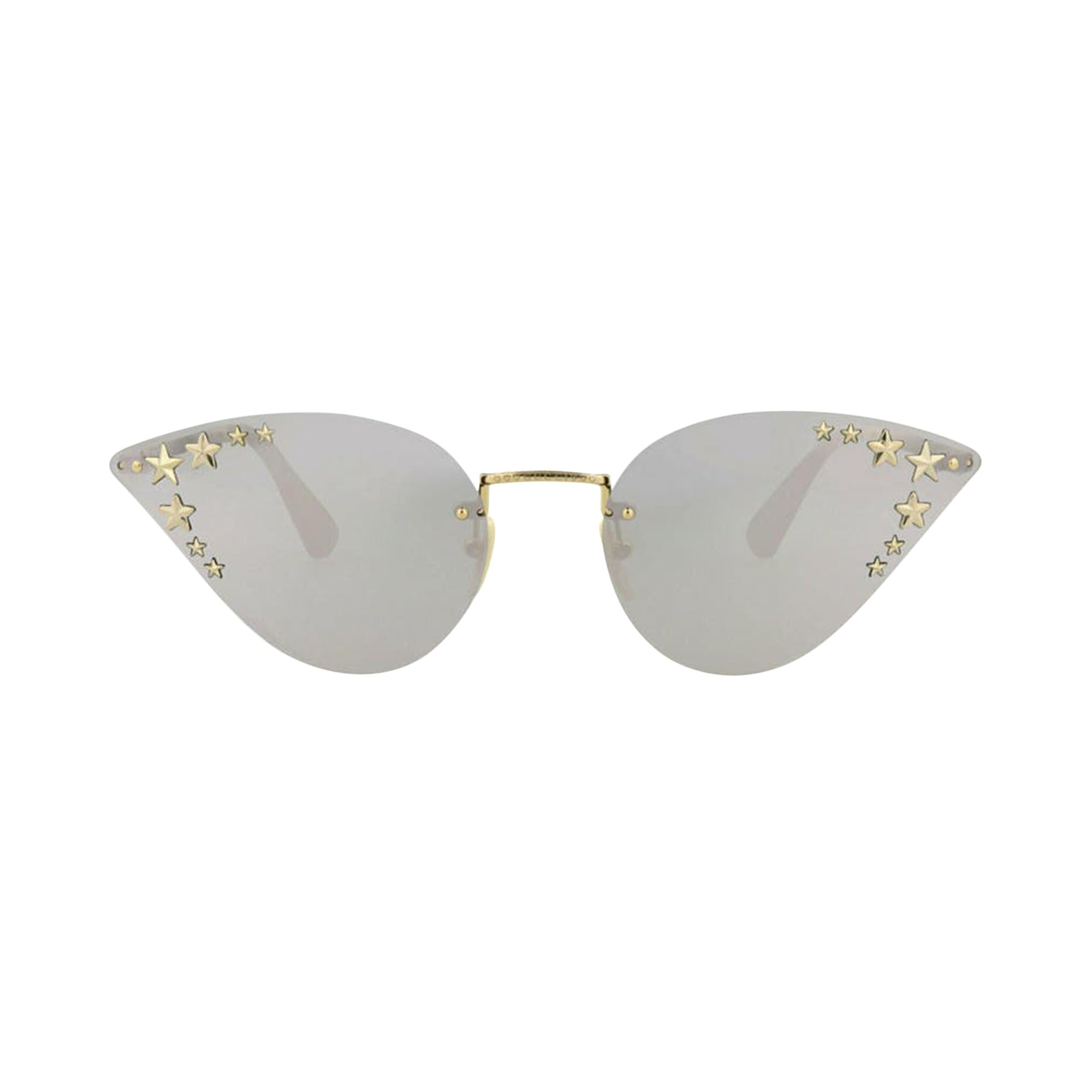 Pre-owned Gucci Cat Eye Glasses 'gold/silver' | Women's Size Onesize