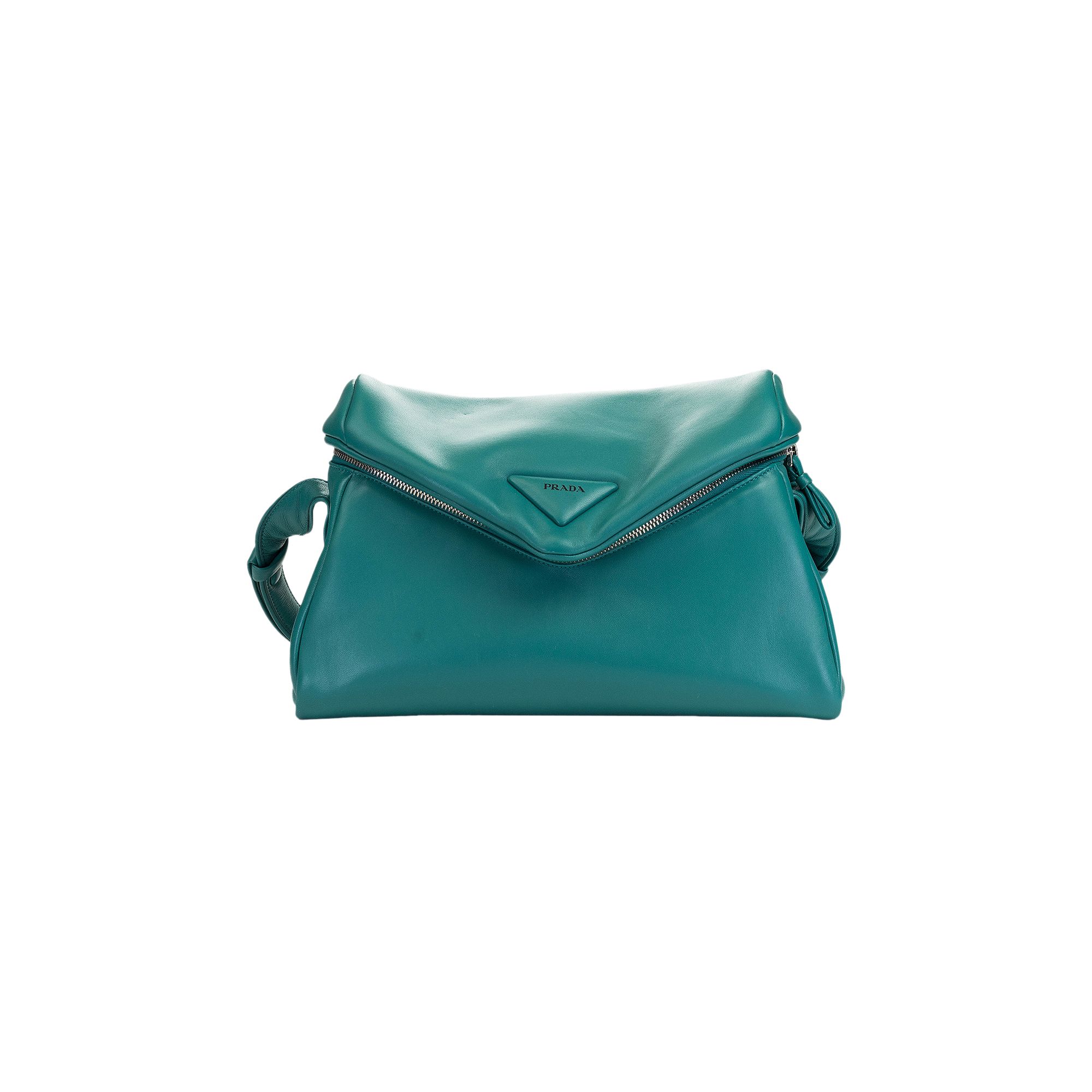 Pre-owned Prada Signaux Nappa Leather Shoulder Bag 'blue' | Women's Size Onesize