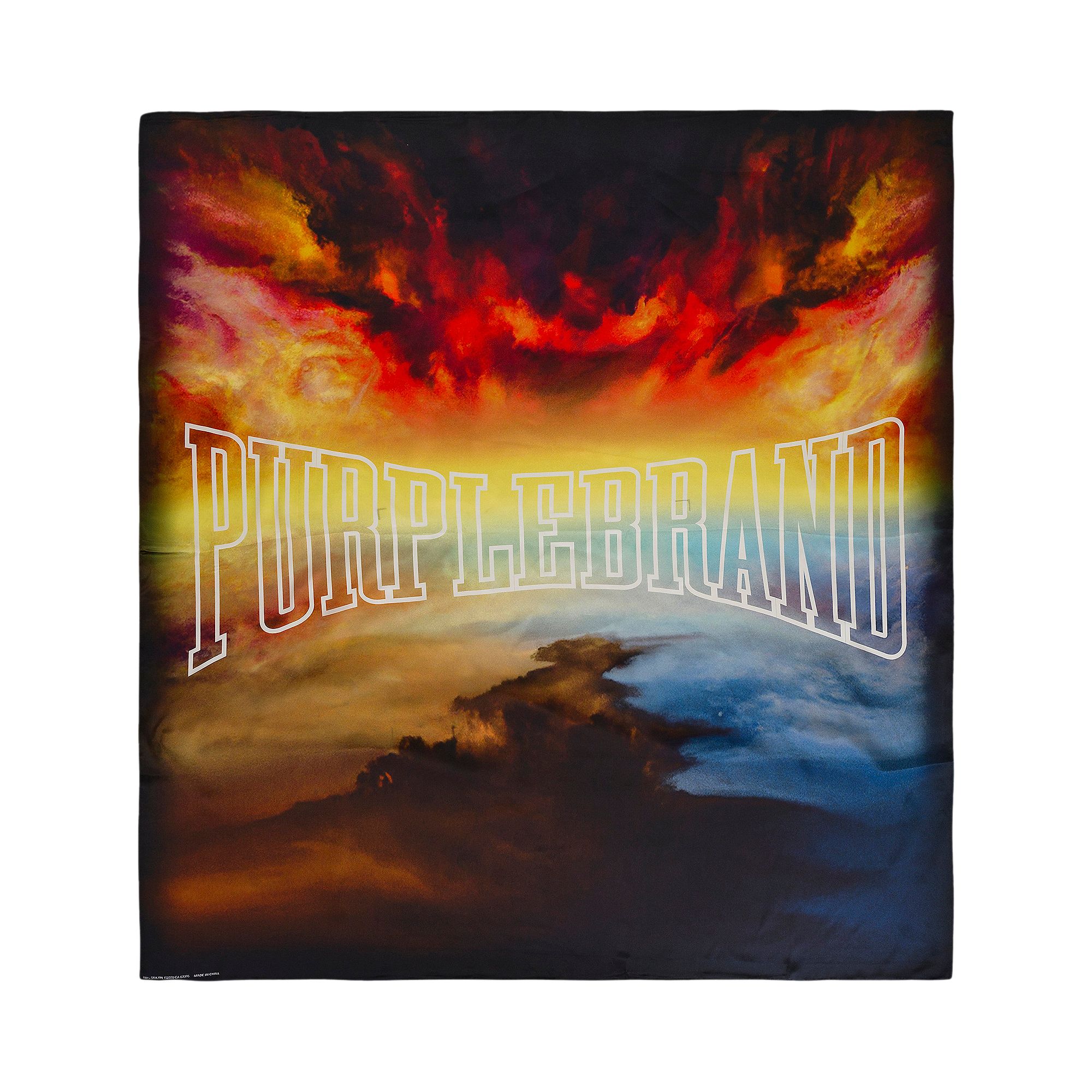 Pre-owned Purple Brand Silk Square Scarves 'black' | Men's Size Onesize