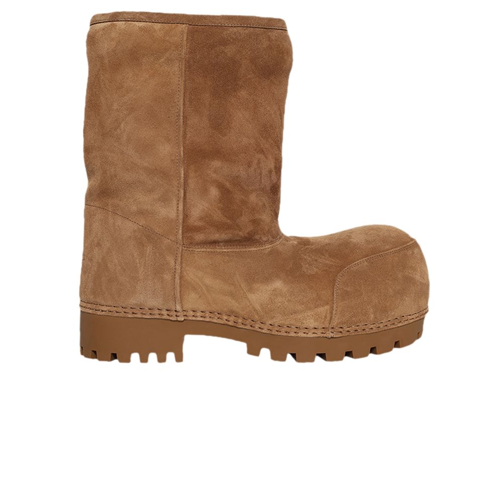 Pre-owned Balenciaga Wmns Alaska Fur Low Boot 'brown' | Women's Size 36