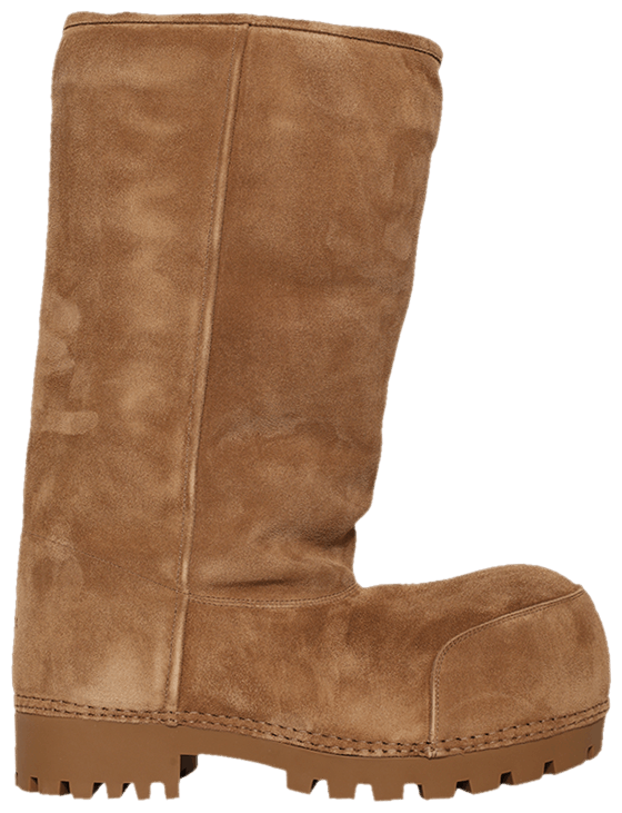Balenciaga Wmns Alaska Fur High Boot Brown