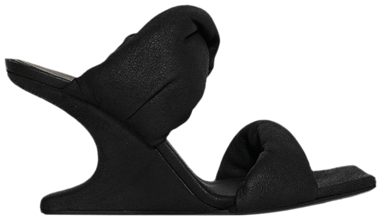 サンダル・ミュール RICK OWENS Women Sandals RP01E7803LBA 09 BLACK Buy Rick Owens Wmns Cantilever 8 Twisted Leather Sandal