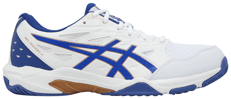 Asics Gel Rocket 11 2E Wide White Monaco Blue