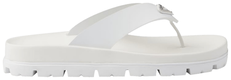 Prada Wmns Rubber Thong Sandal White