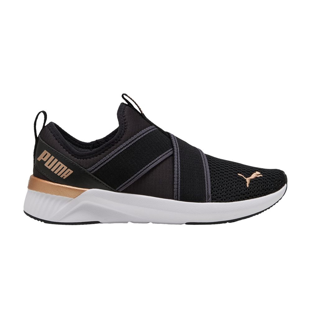 Pre-owned Puma Wmns Softride Harli Slip-on 'black White Gold' | Women's Size 9.5