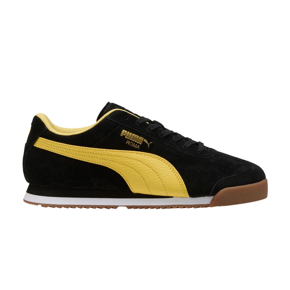 Puma Roma Suede 'Black Sunny Yellow' | Men's Size 6.5 - 398635-06