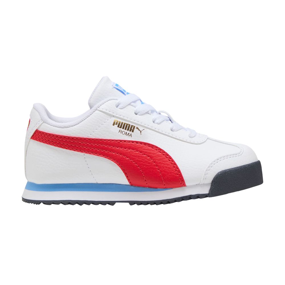 Pre-owned Puma Roma 24 Standard Little Kid 'white Red Blue' | Kid's Size 11.5