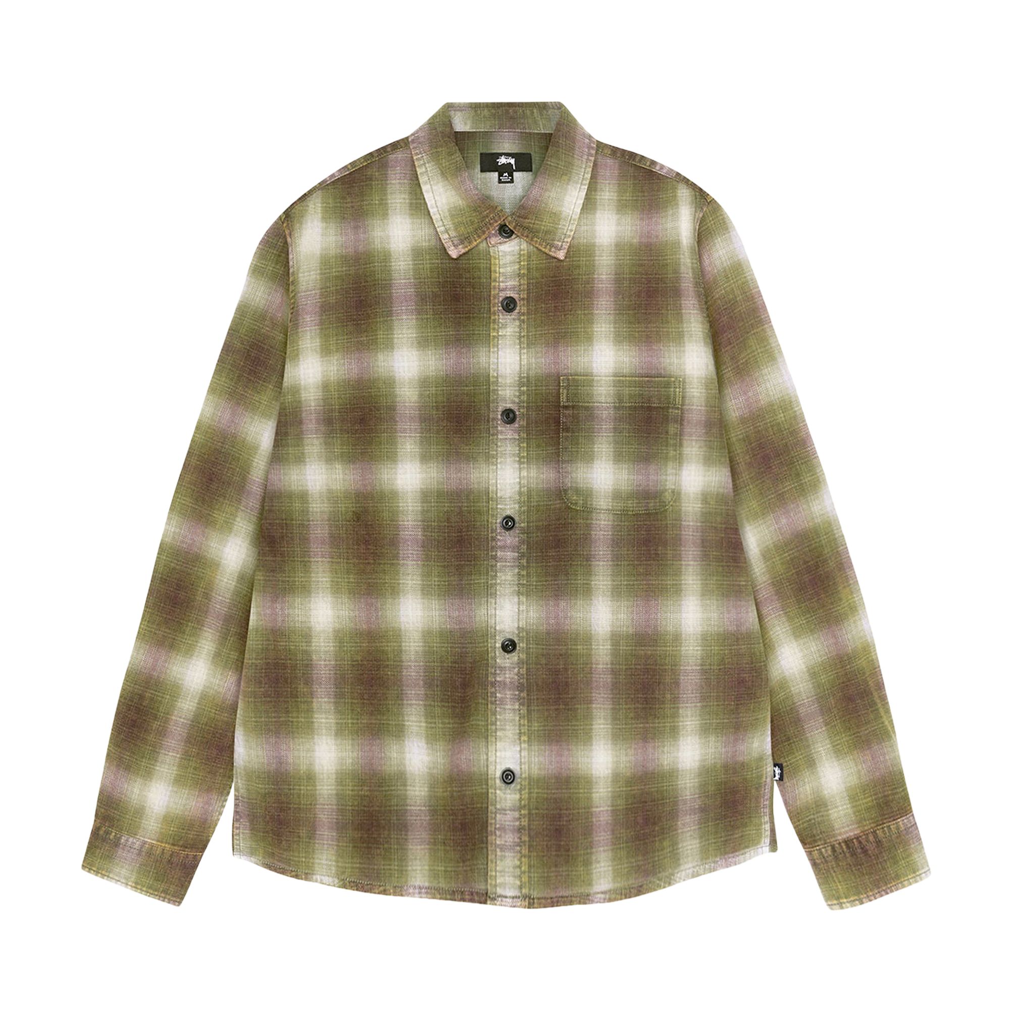 Pre-owned Stussy Rocco Flannel Plaid Shirt 'green' | Men's Size S