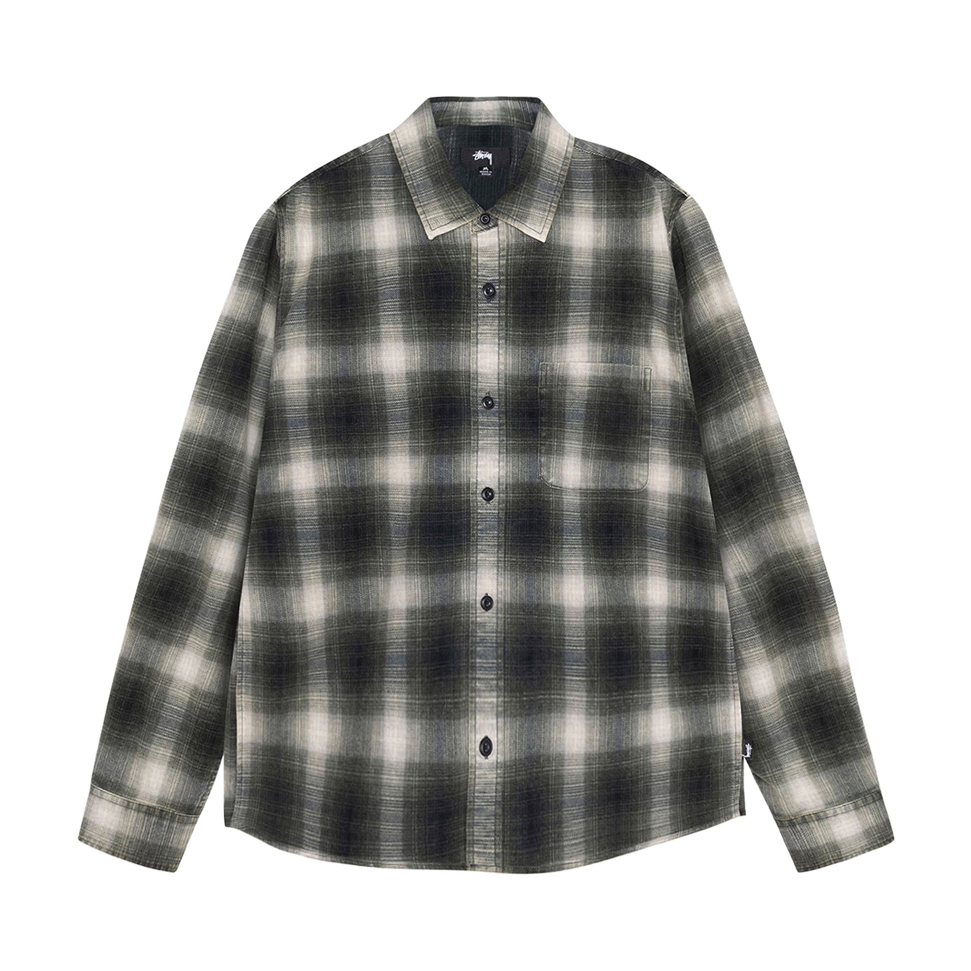 Pre-owned Stussy Rocco Flannel Plaid Shirt 'grey' | Men's Size M