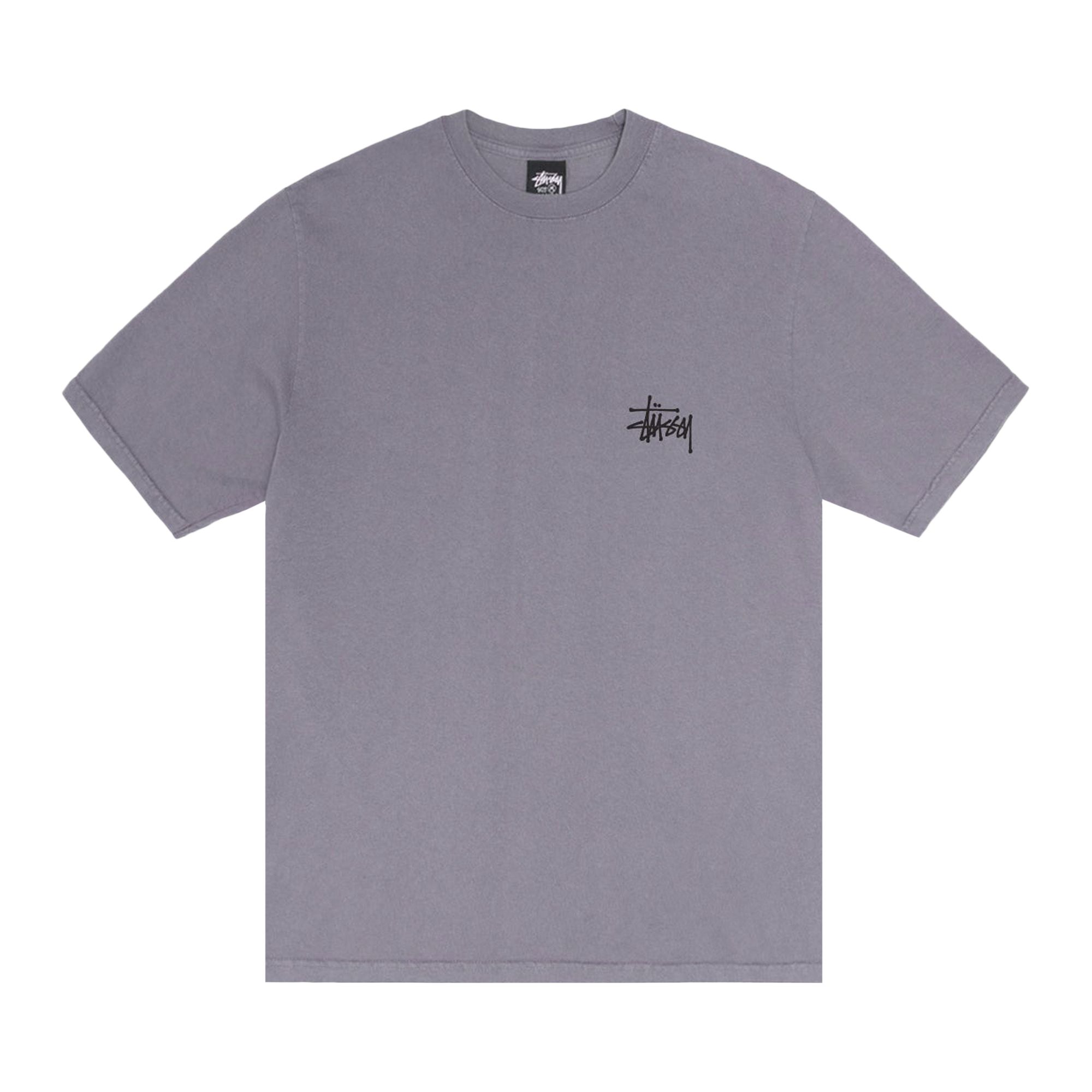 Pre-owned Stussy Built In Usa Tee Pigment Dyed 'shark' | Grey | Men's Size M